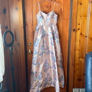 Pink Floral Formal Dress Size7 / 8 Teeze Me